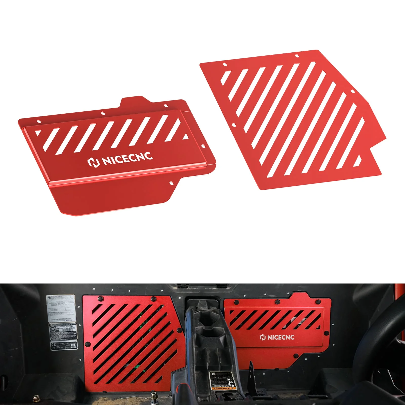 UTV Battery ECU Cover Plate Guard Protector Kit For Can-Am Maverick X3 - Image 5