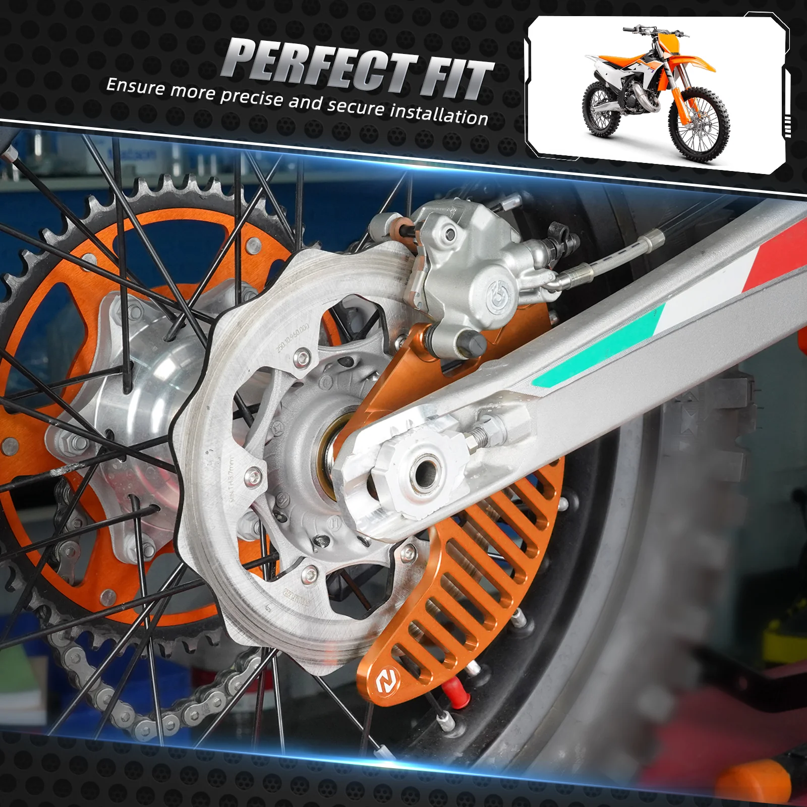 Front Rear Brake Disc Guard Kit For KTM 350 EXC-F 2016-2025 500 EXC-F 16-22, 24-25 - Image 11