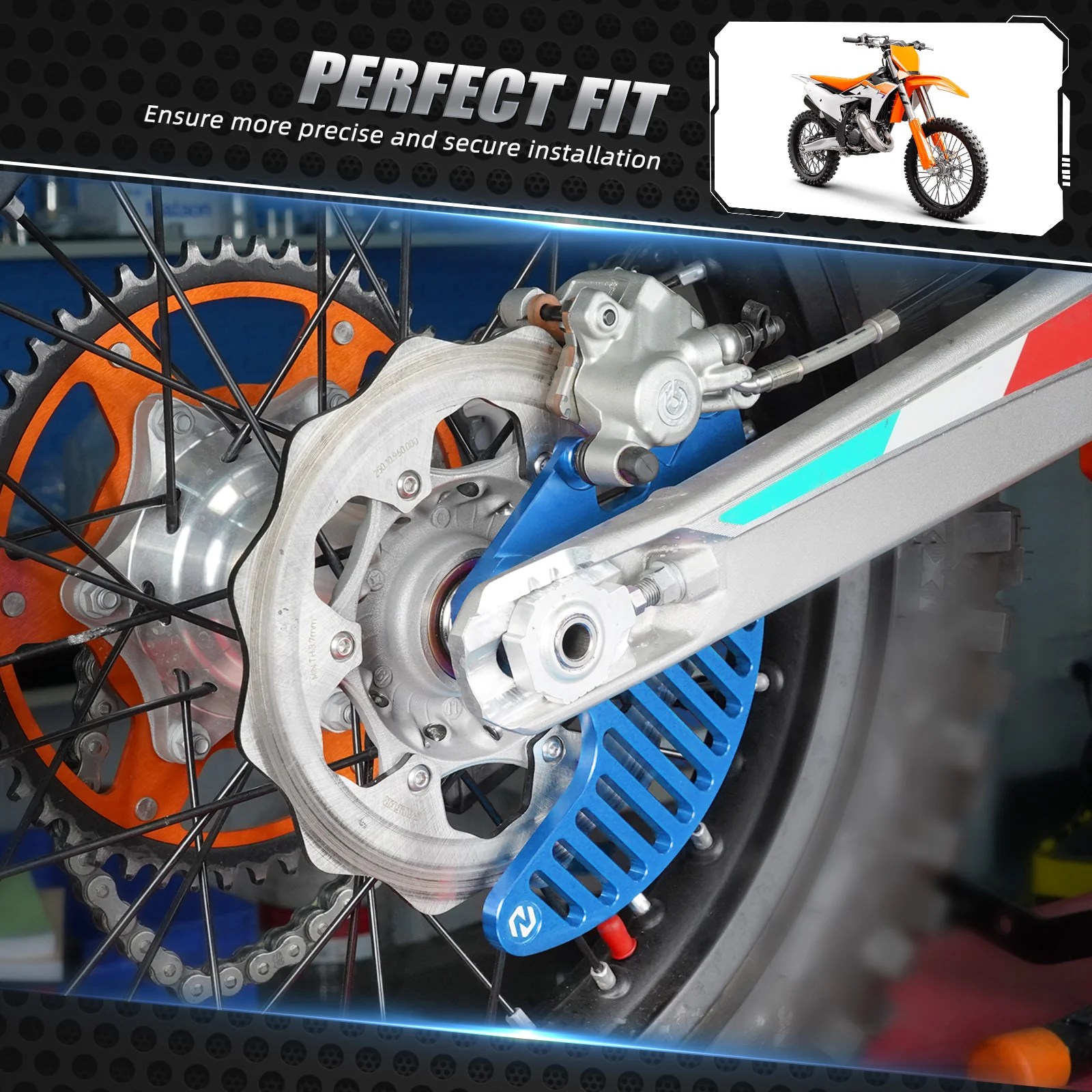 Front Rear Brake Disc Guard Kit For KTM 350 EXC-F 2016-2025 500 EXC-F 16-22, 24-25 - Image 21