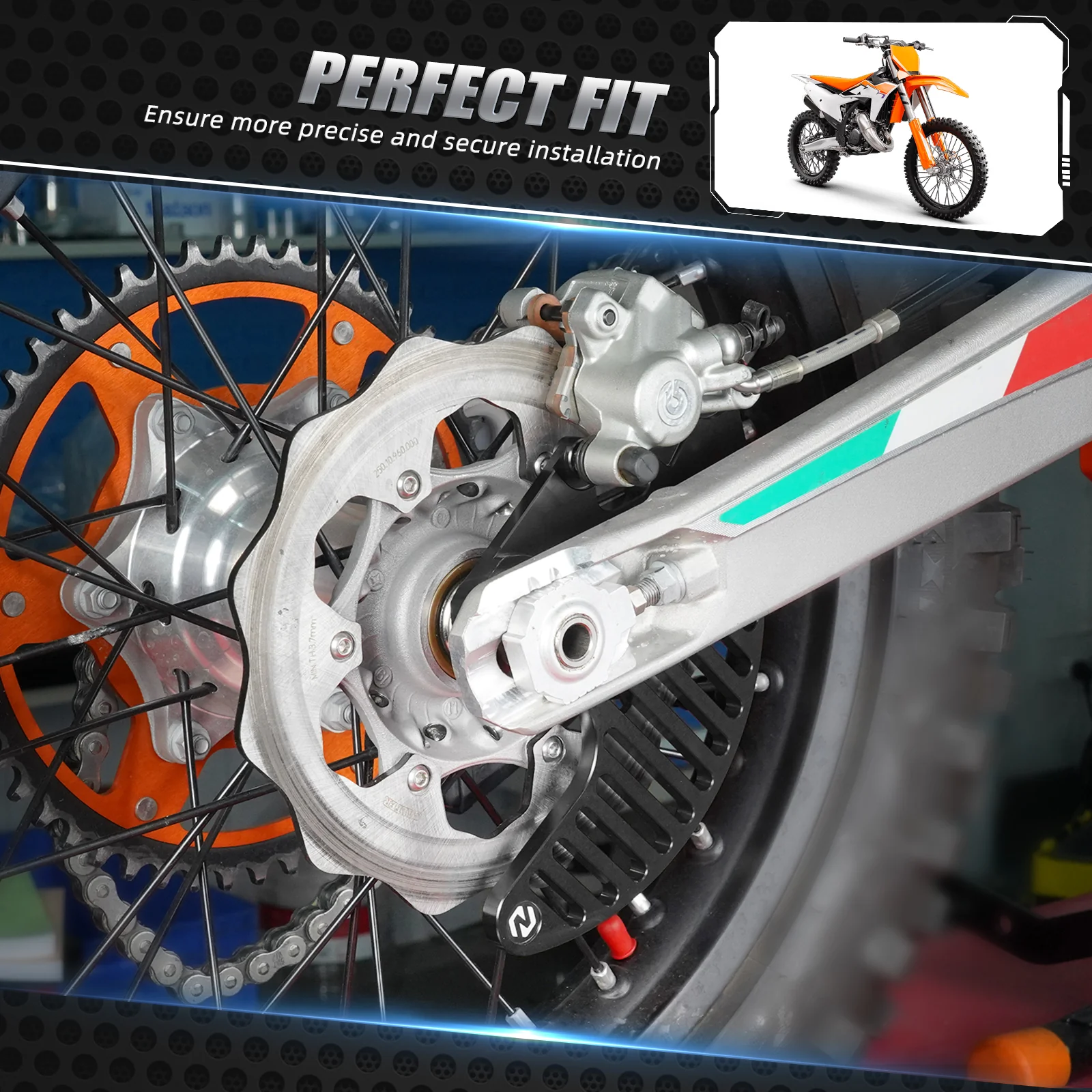 Front Rear Brake Disc Guard Kit For KTM 350 EXC-F 2016-2025 500 EXC-F 16-22, 24-25 - Image 31