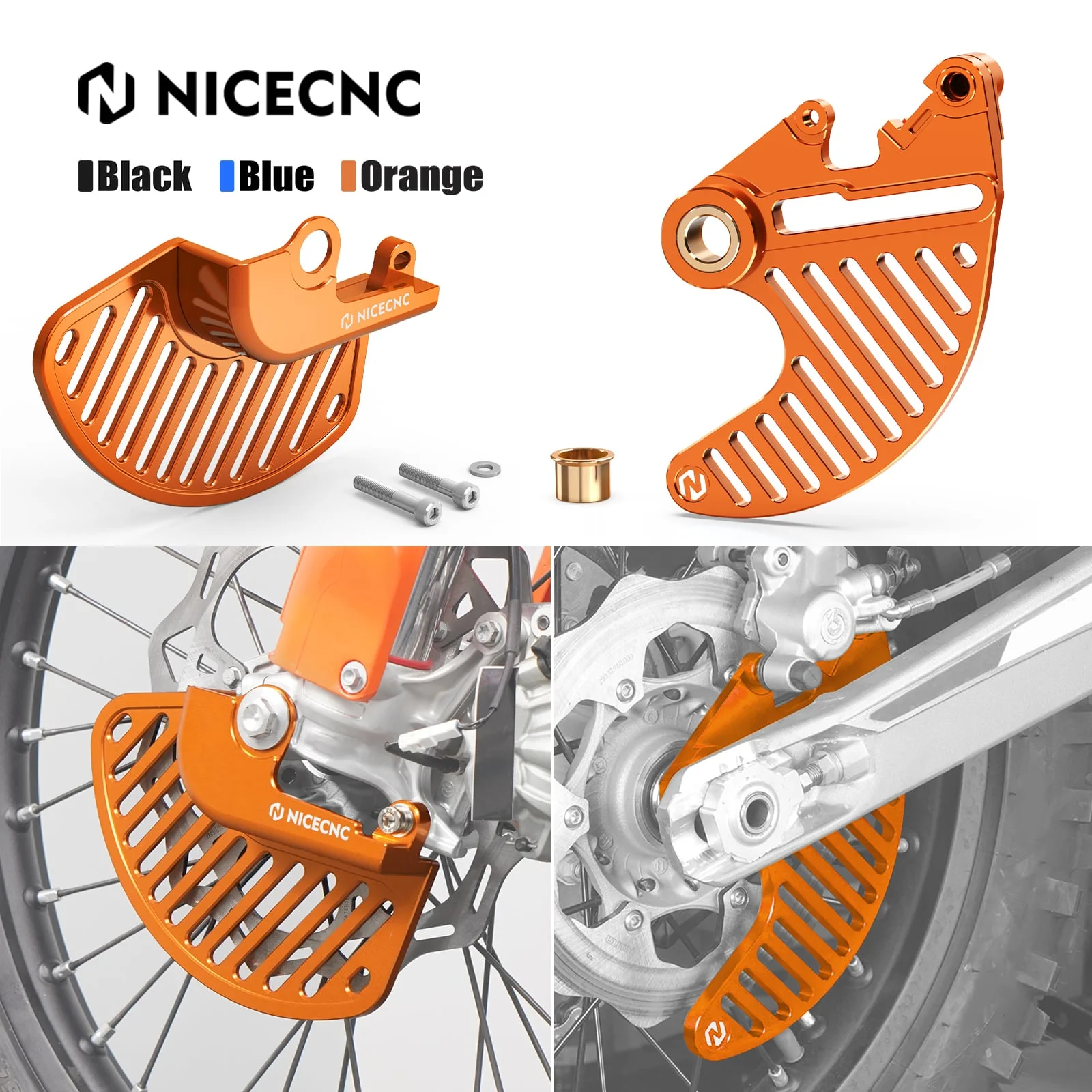 Front Rear Brake Disc Guard Kit For KTM 350 EXC-F 2016-2025 500 EXC-F 16-22, 24-25 - Image 5