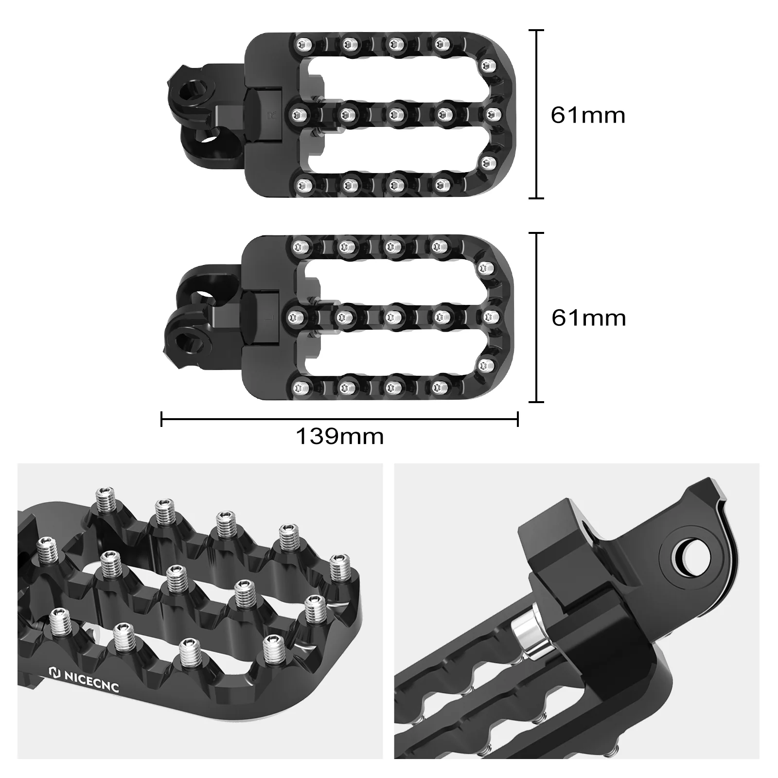 Adjustable 20mm Lower Larger Footpegs For KTM 690 Enduro SMC R 790 890 1290 ADV R - Image 4