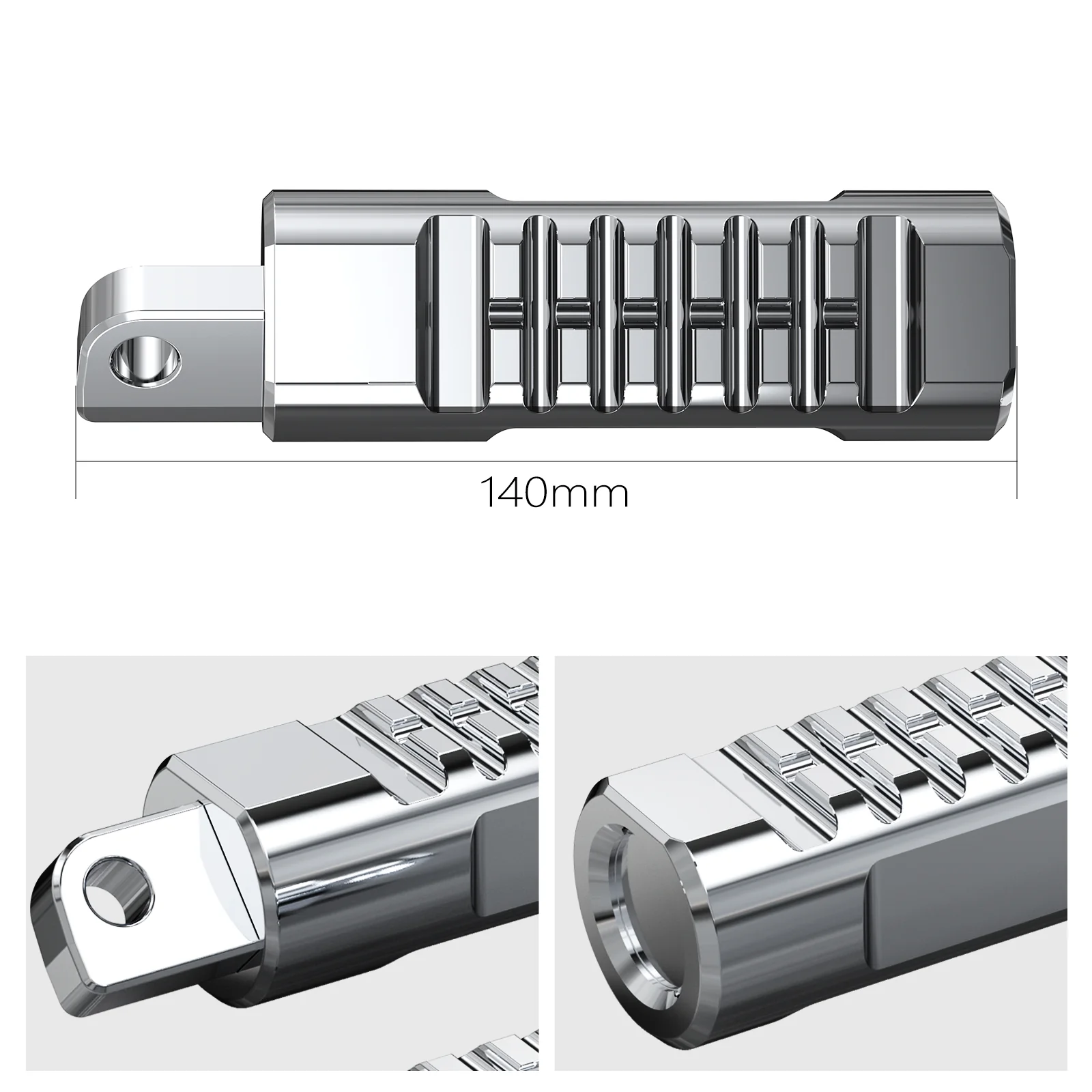 Chrome Front Rider Footpegs Footrest Kit For Harley Sportster 1200 883 XL Roadster - Image 3