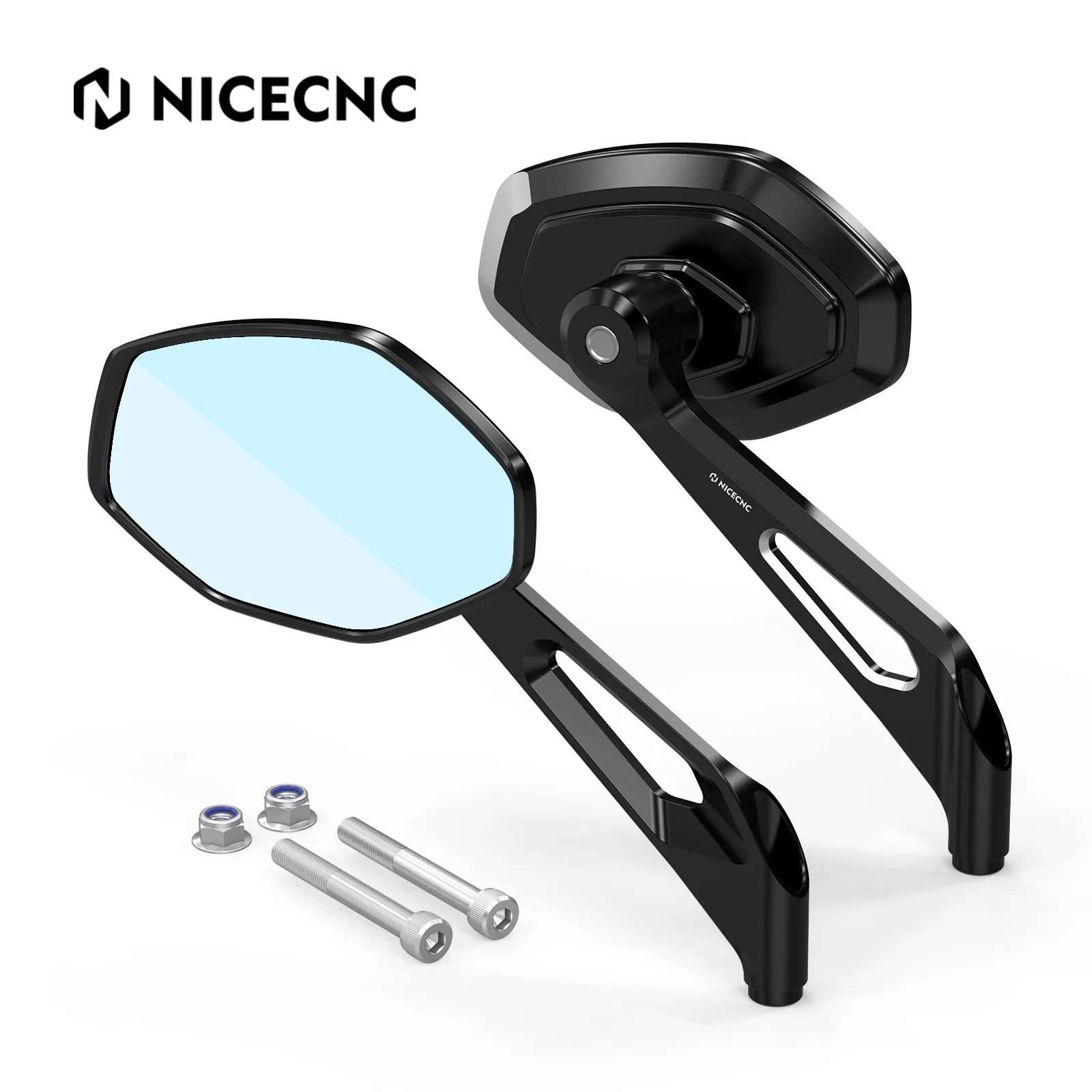 Convex Rear View Mirrors Kit For Harley Road King Tri Electra Street Glide Ultra Limited - Image 10