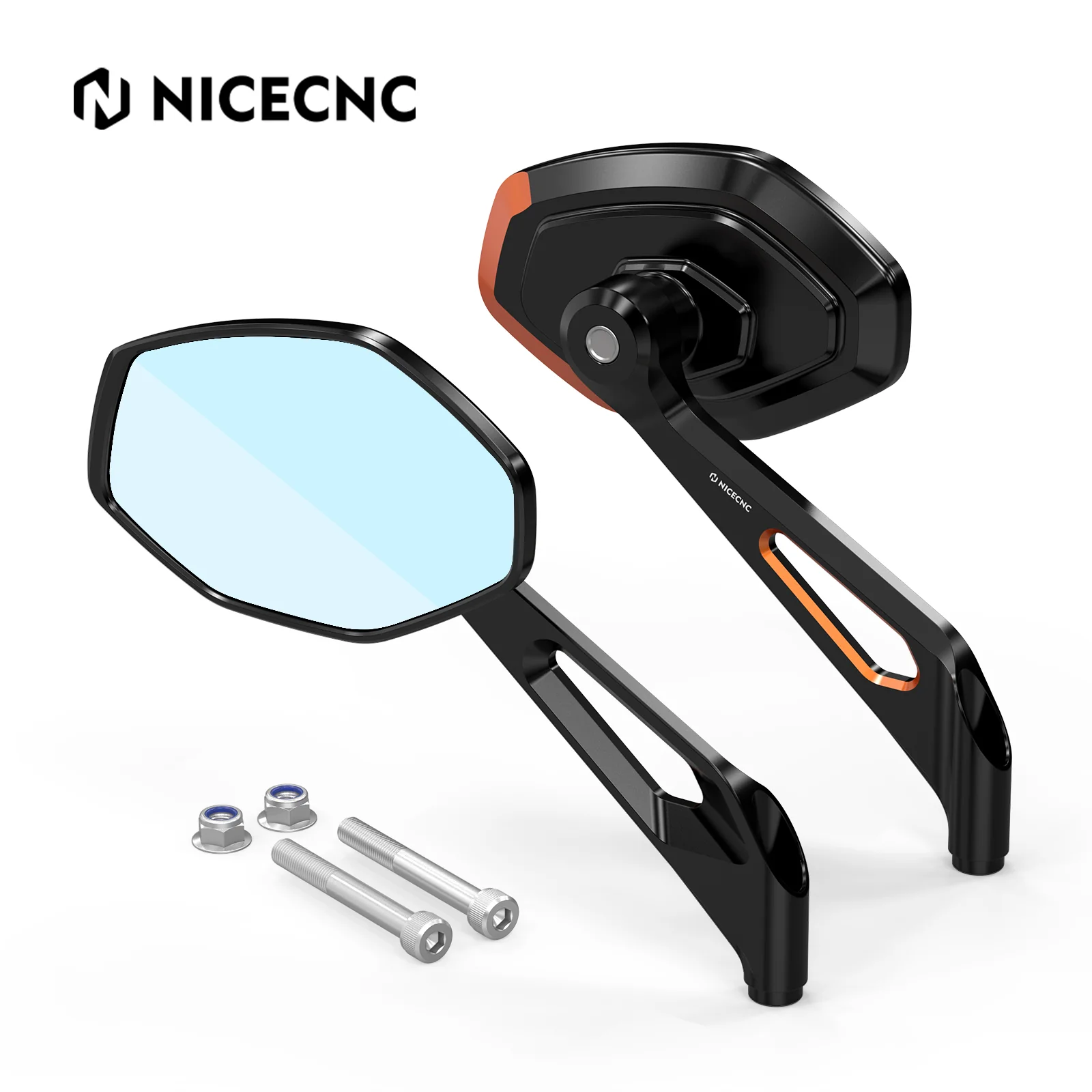 Convex Rear View Mirrors Kit For Harley Road King Tri Electra Street Glide Ultra Limited - Image 7