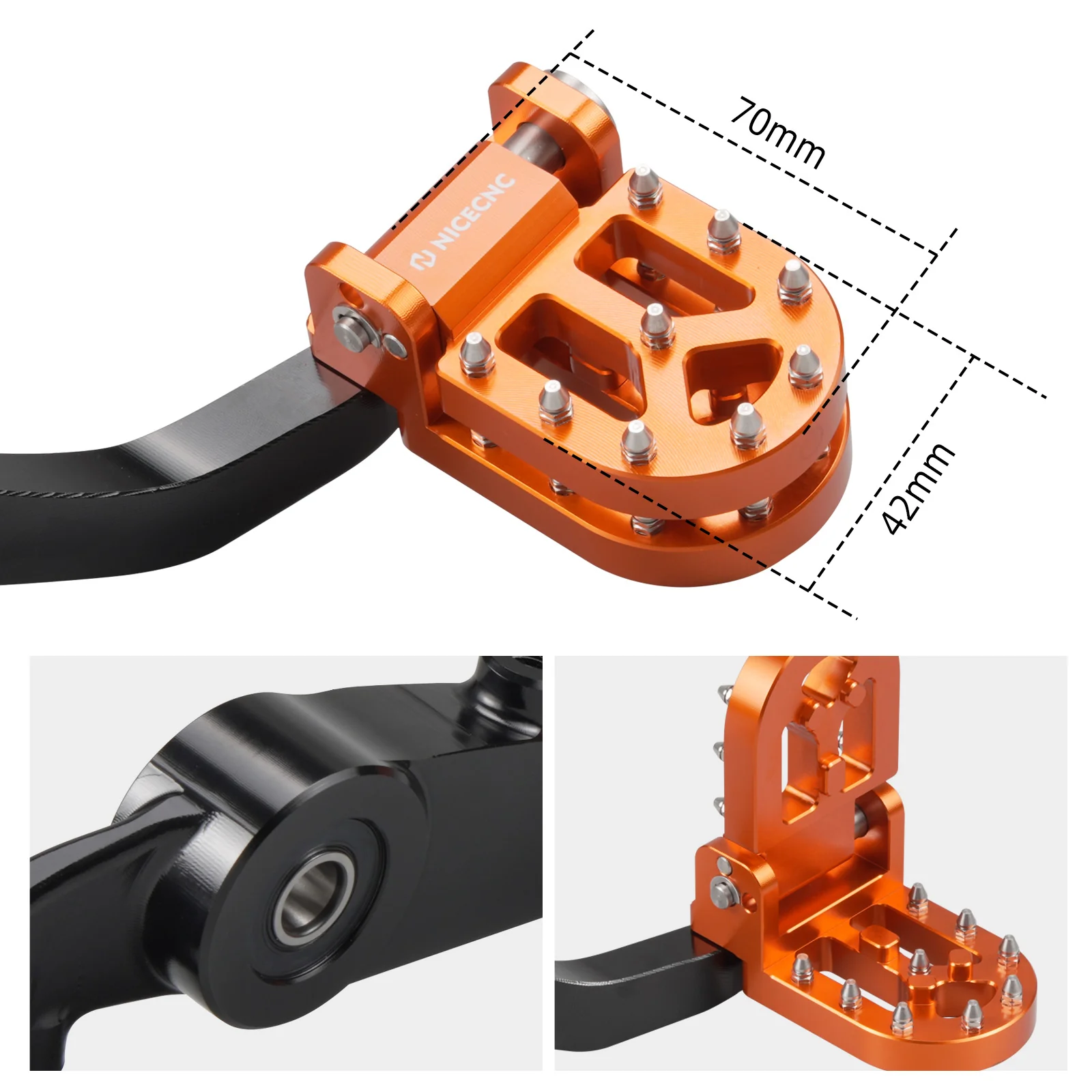 Adjustable Shift Lever + Dual Pedal Rear Brake Pedal Assly For KTM 790 890 Adventure R - Image 3