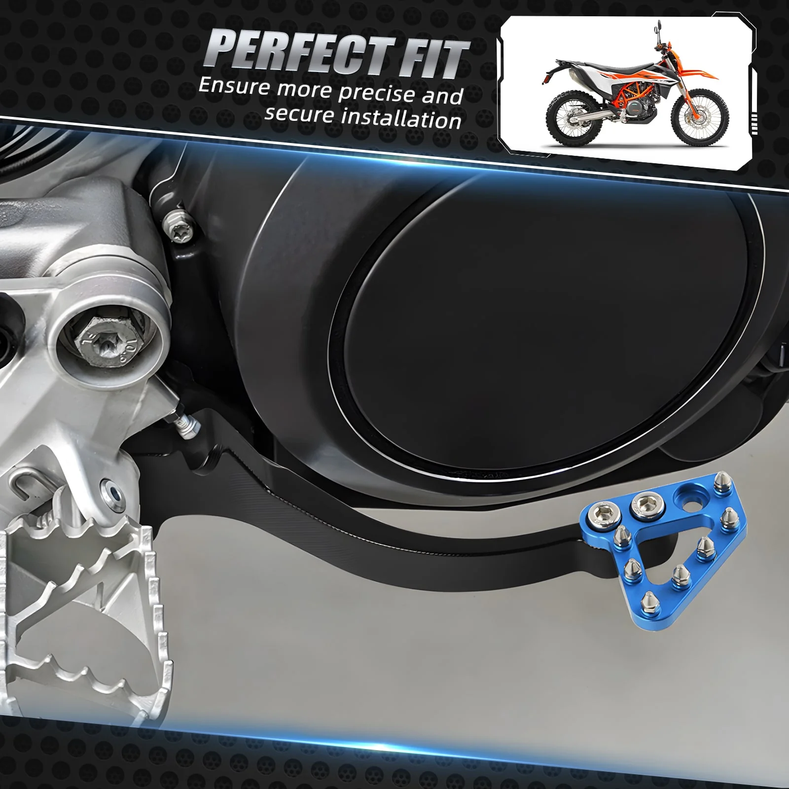 Rear Brake Pedal Lever + Enlarged Foot Pegs For KTM 690 Enduro SMC R 2011-2018 - Image 4