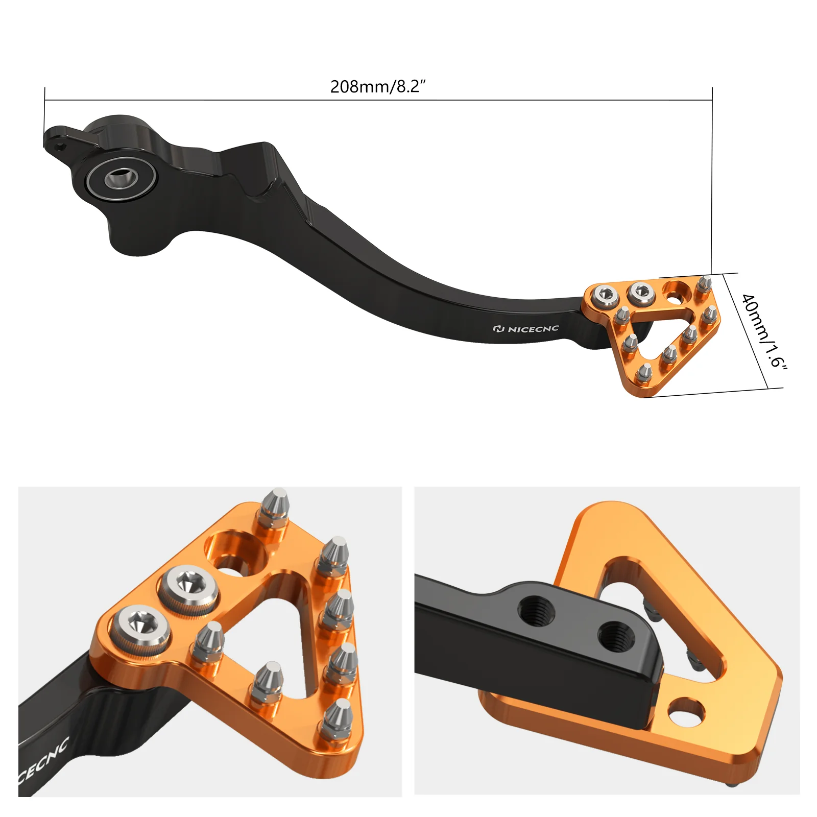 Rear Brake Pedal Lever + Enlarged Foot Pegs For KTM 690 Enduro SMC R 2011-2018 - Image 7